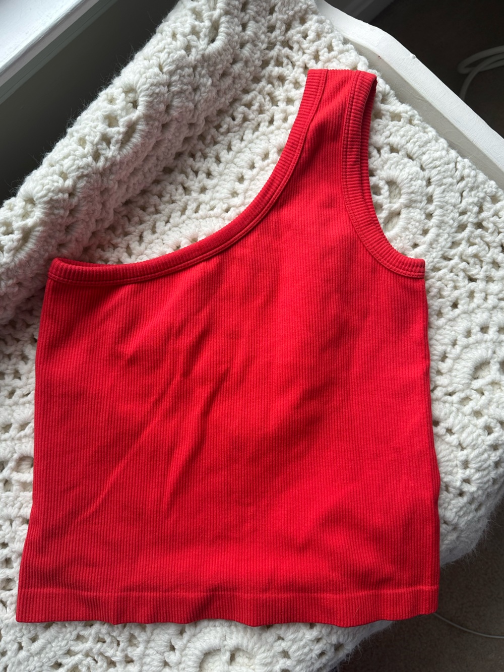 Ribbed One Shoulder Top - Picture 2 of 2